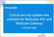Critical Security Update for NetScale